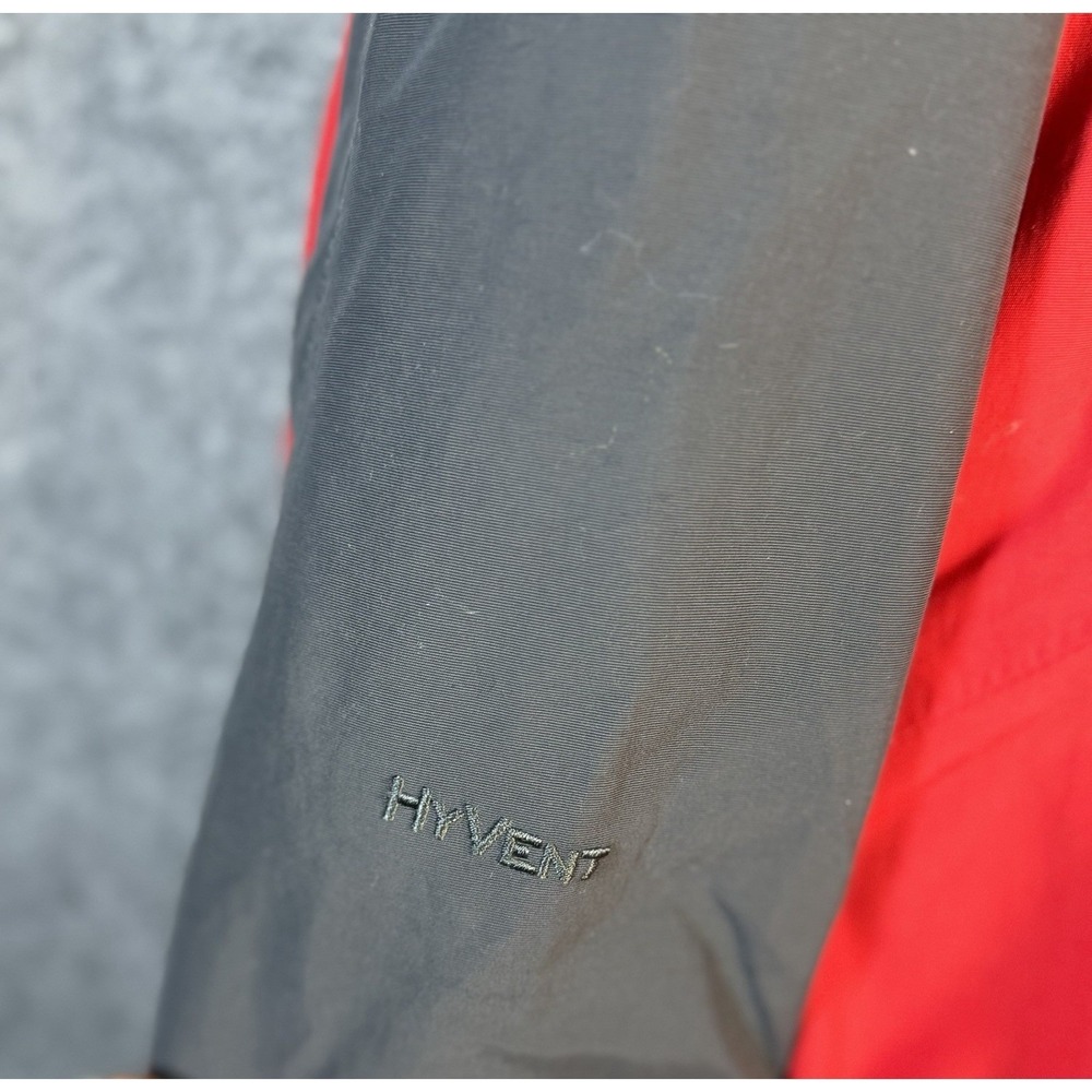 The North Face Mens Hooded Jacket Red Gray Reflective Zip Outdoor Winter - Picture 9 of 9